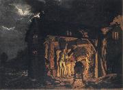 Joseph wright of derby An Iron Forge Viewed from Without oil